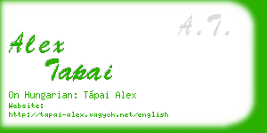 alex tapai business card